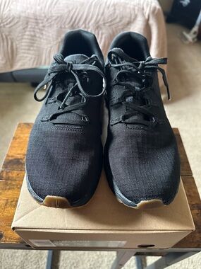 NOBULL Black Lace-Up Training Sneakers with Gum Toe
